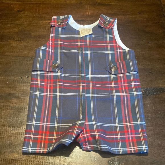 The Beaufort Bonnet Company Other - The Beaufort Bonnet Company Gray Plaid John John/ Shortall 18-24 months